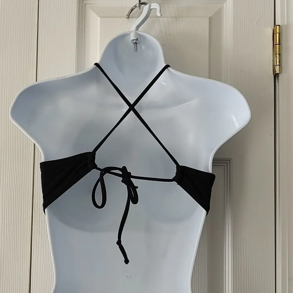 Xhilaration  black bikini top Sz L